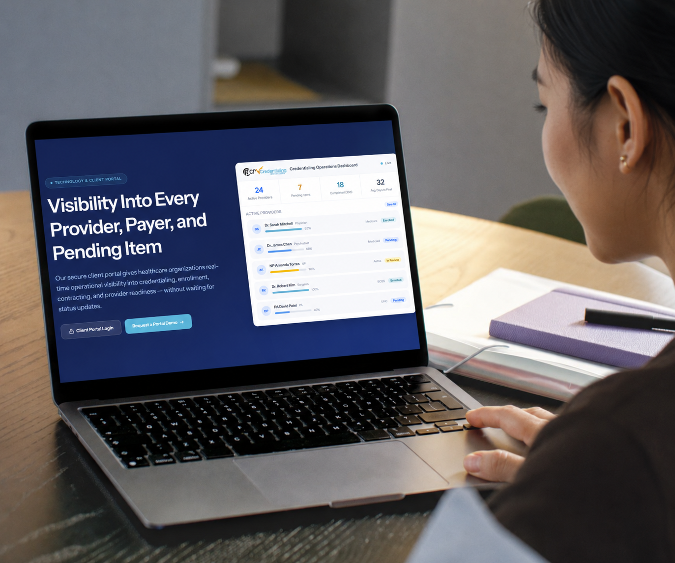 Behavioral health credentialing specialist supporting provider onboarding